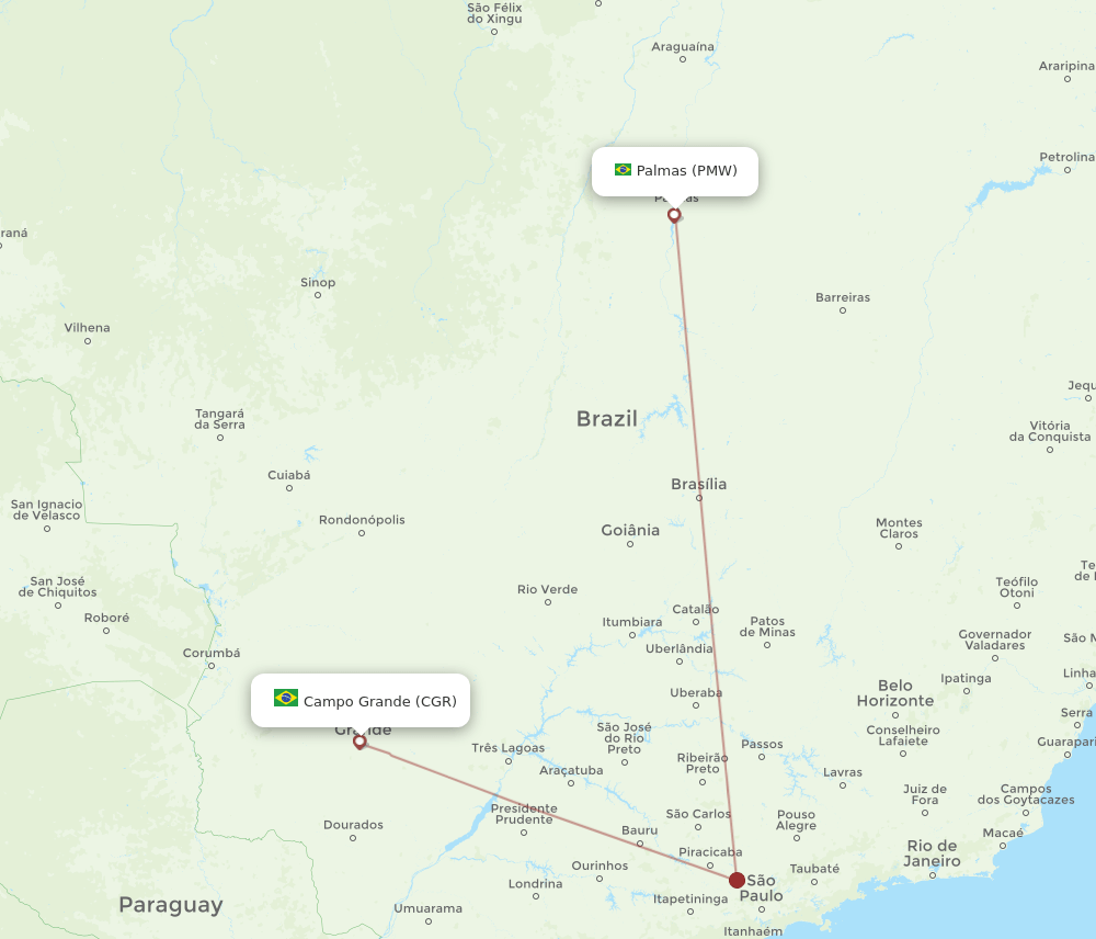 CGR-PMW flight routes