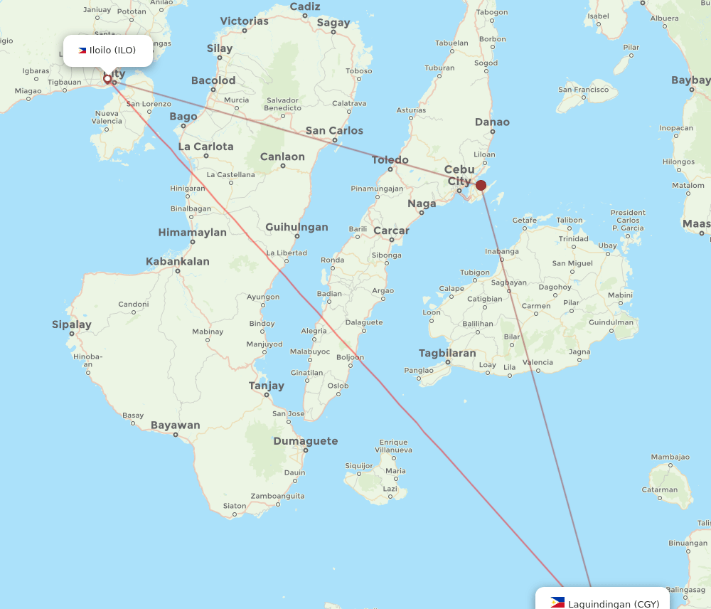 CGY-ILO flight routes