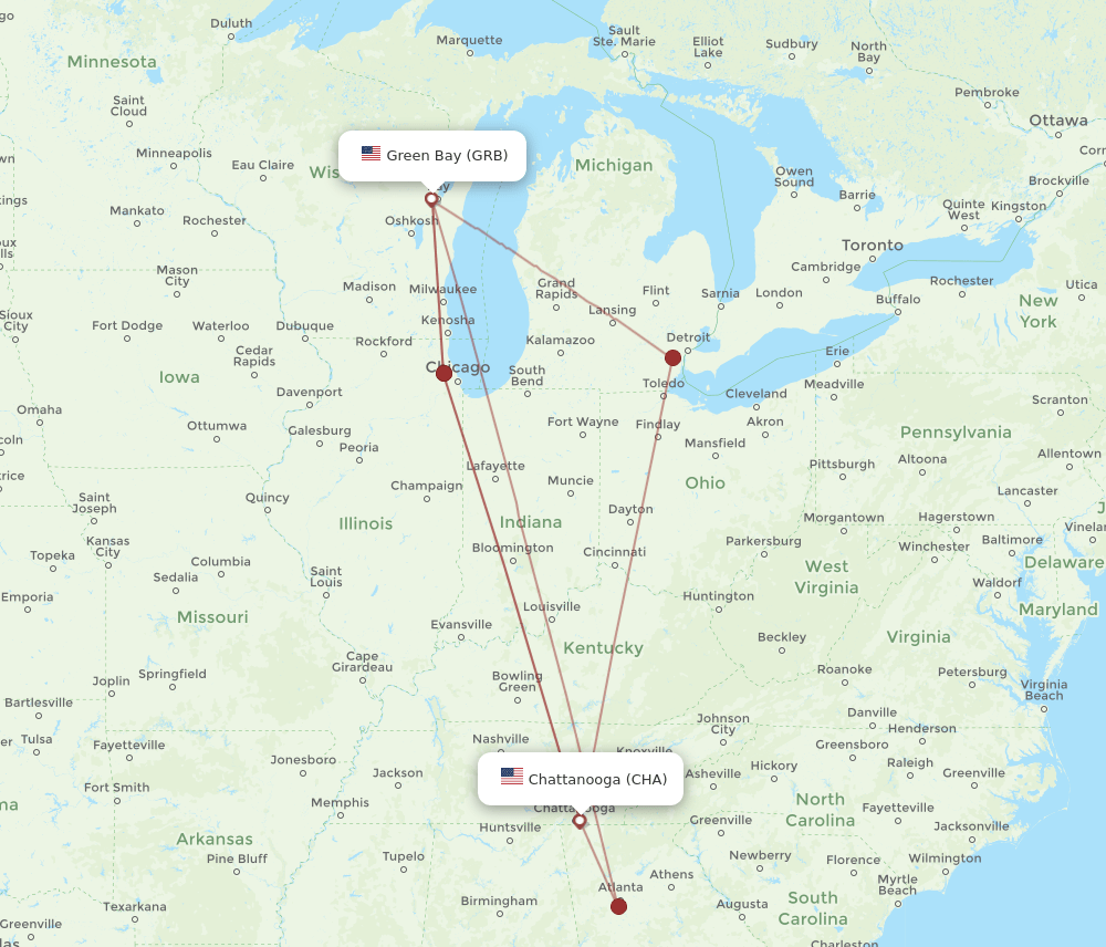 CHA-GRB flight routes