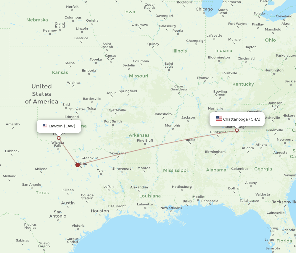 CHA-LAW flight routes