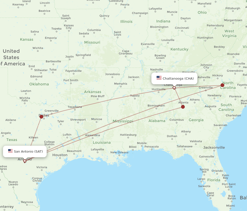 CHA-SAT flight routes