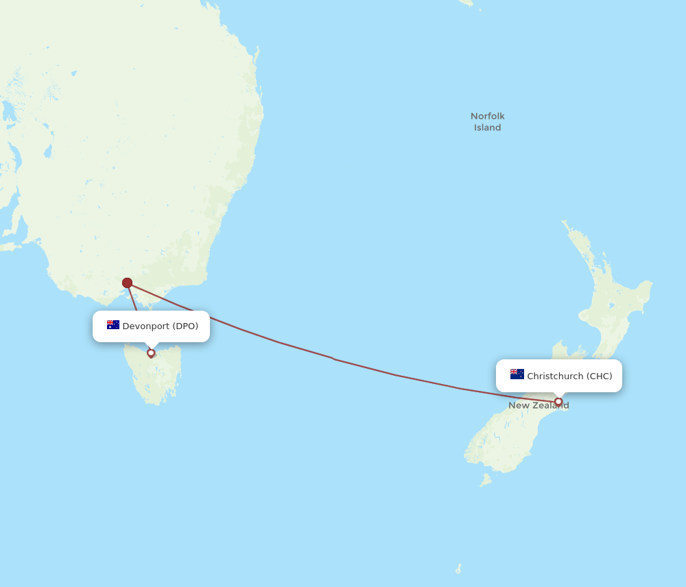 CHC-DPO flight routes