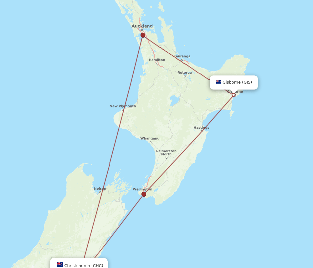 CHC-GIS flight routes