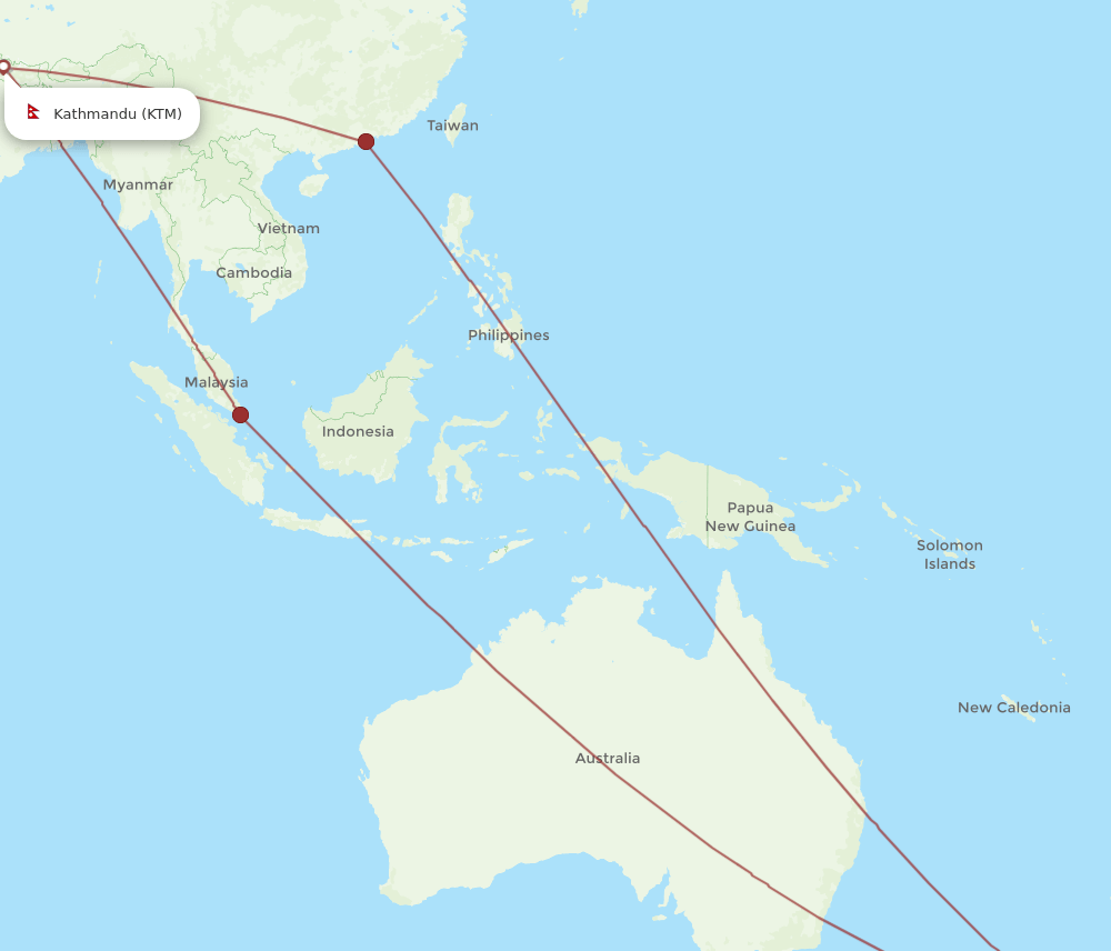 CHC-KTM flight routes