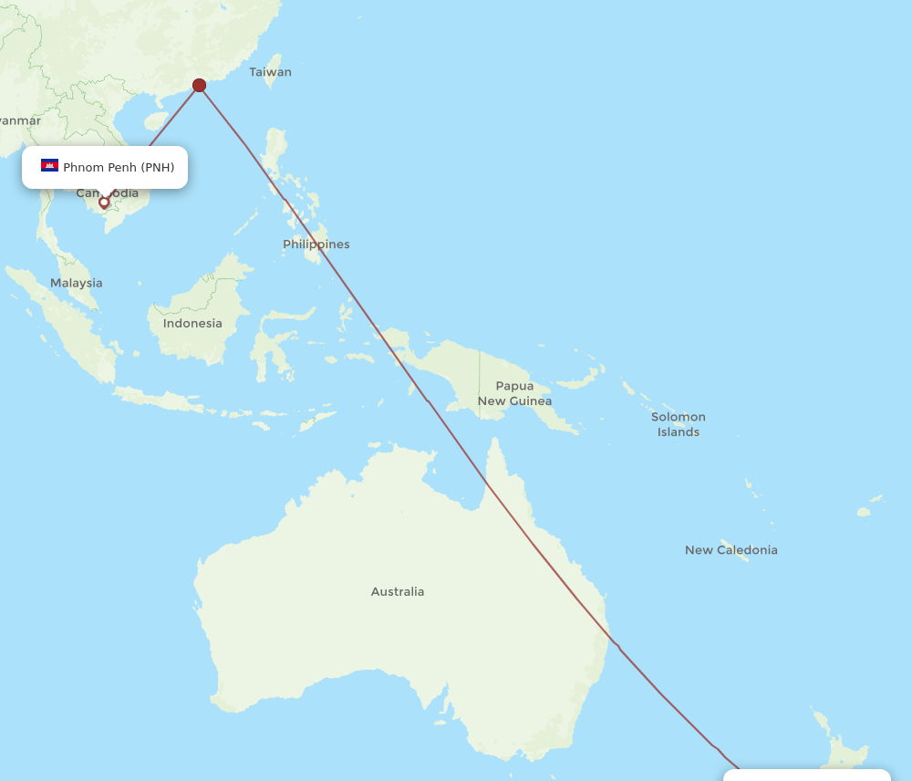 CHC-PNH flight routes