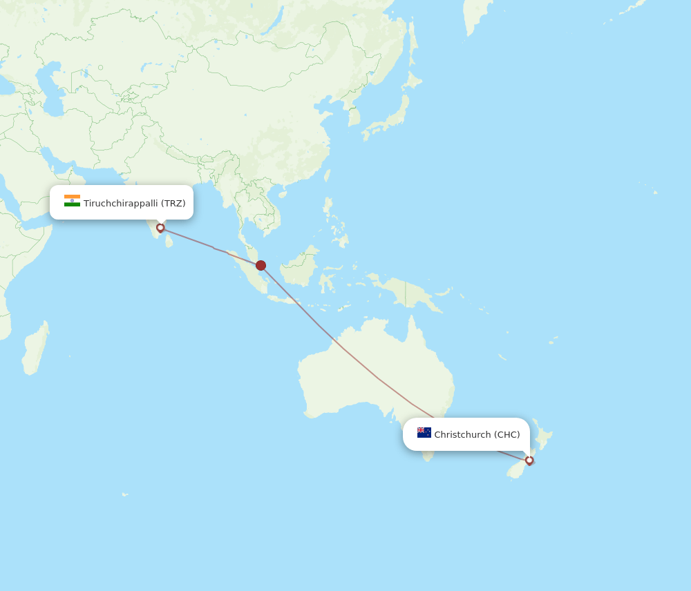 CHC-TRZ flight routes