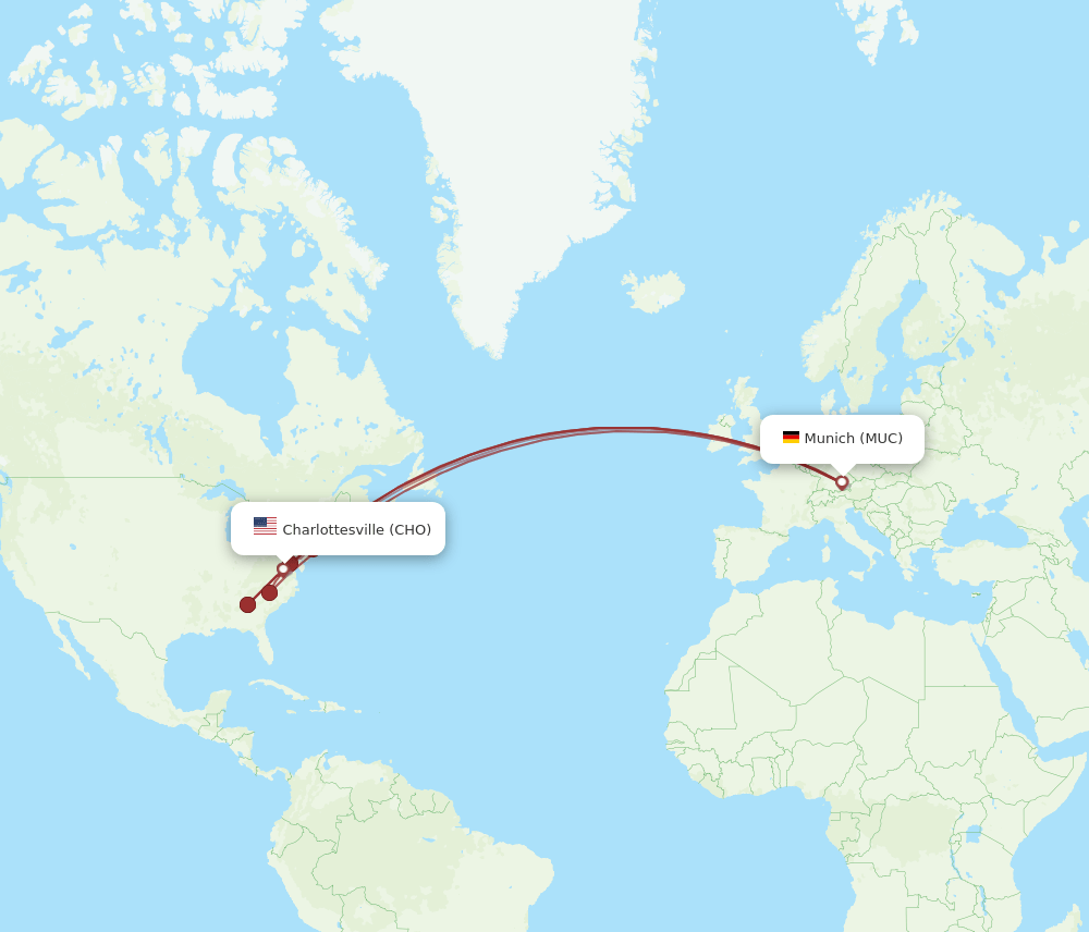 CHO-MUC flight routes