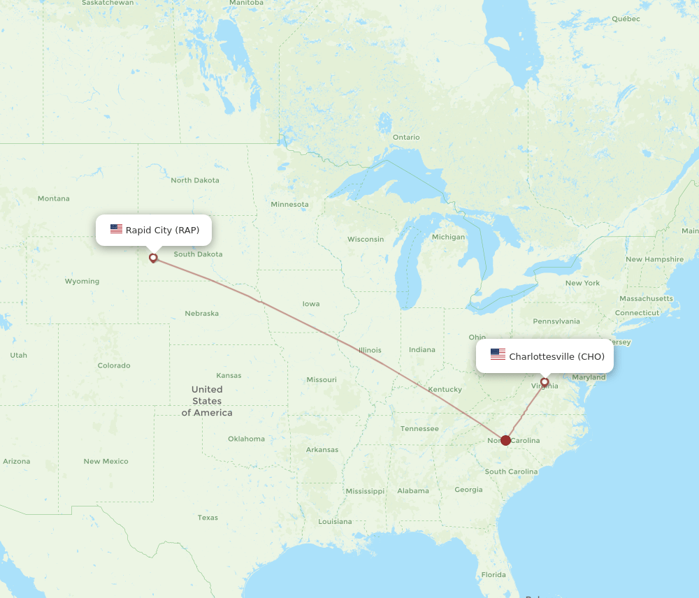 CHO-RAP flight routes