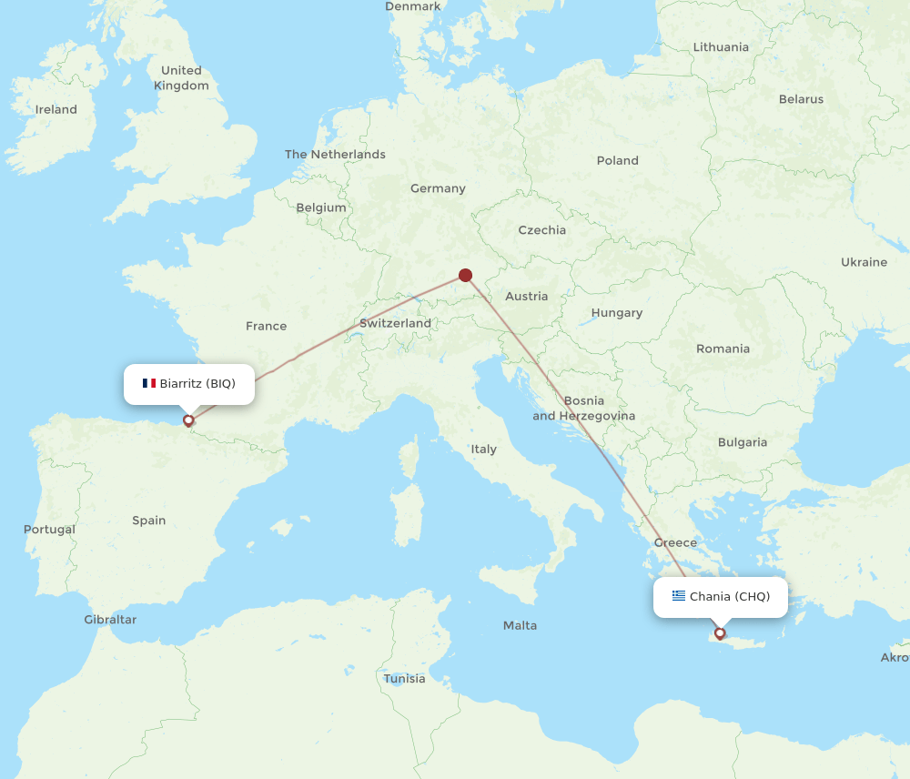 CHQ-BIQ flight routes