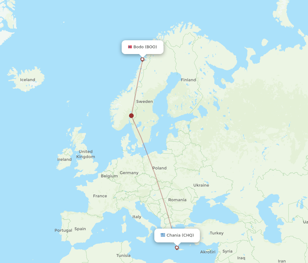 CHQ-BOO flight routes