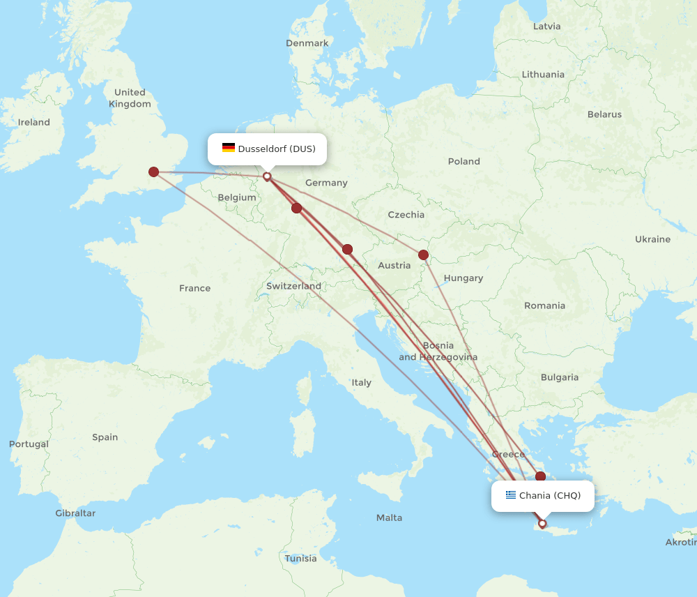 CHQ-DUS flight routes