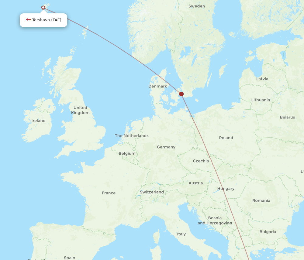 CHQ-FAE flight routes