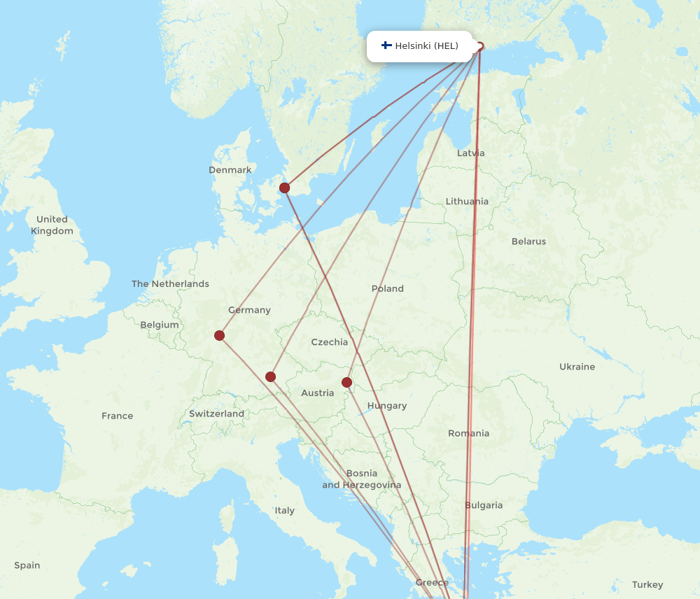 CHQ-HEL flight routes