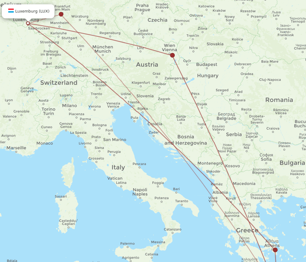 CHQ to LUX flights and routes map