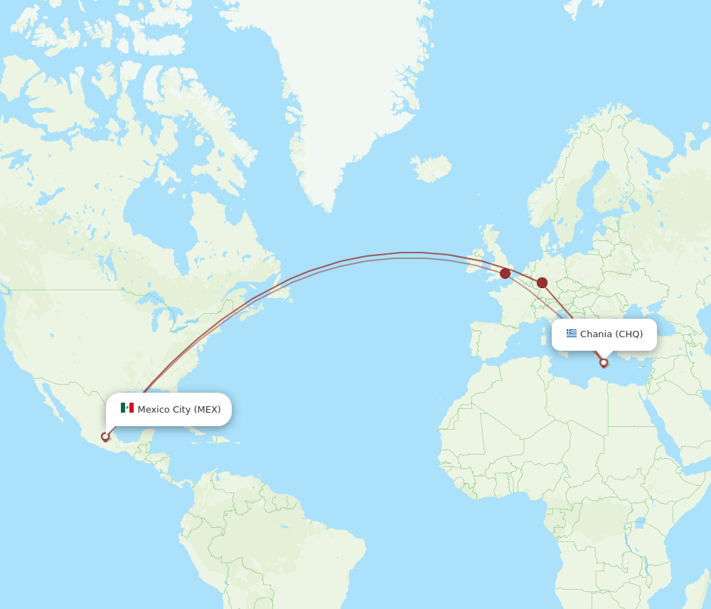 CHQ-MEX flight routes