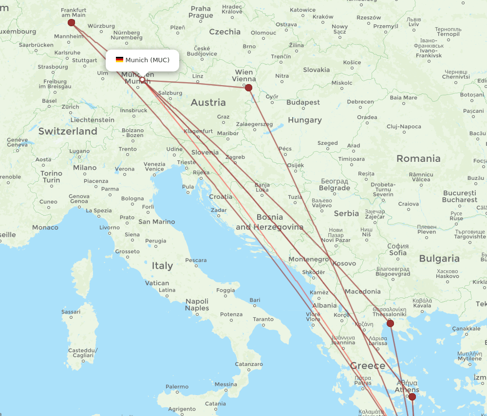 CHQ-MUC flight routes