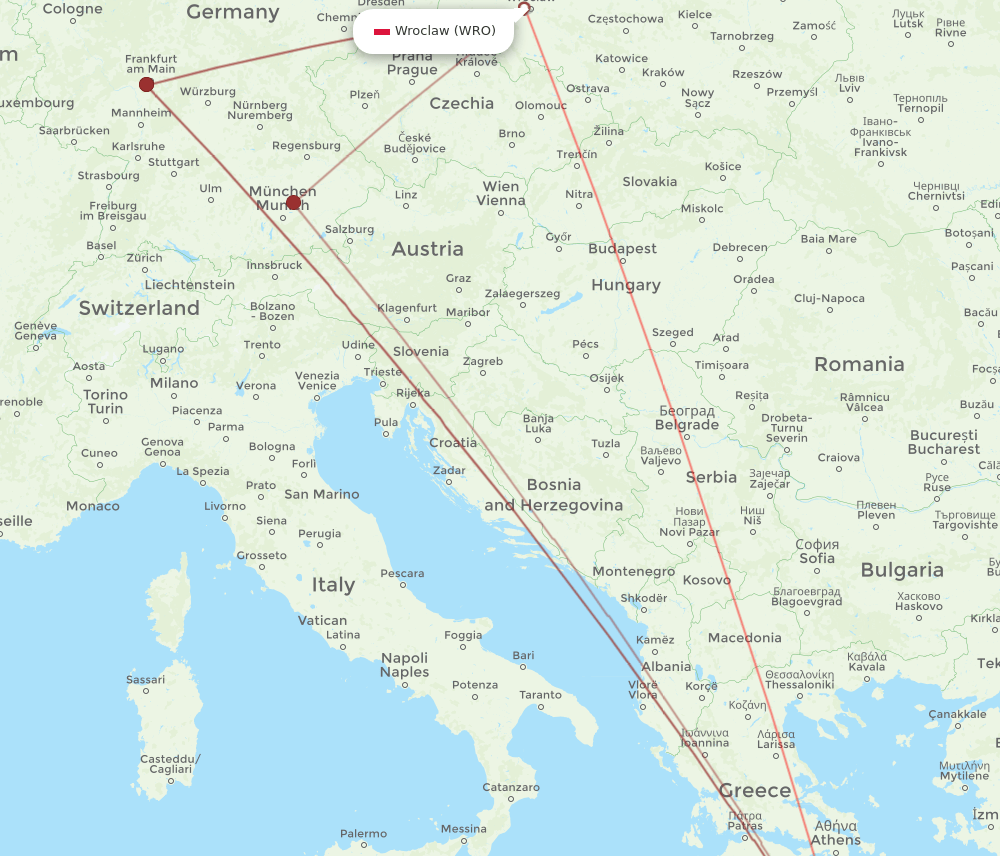 CHQ-WRO flight routes