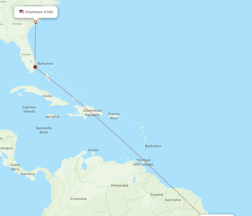 CHS-BEL flight routes