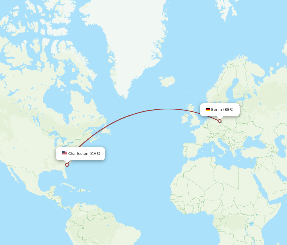 CHS-BER flight routes