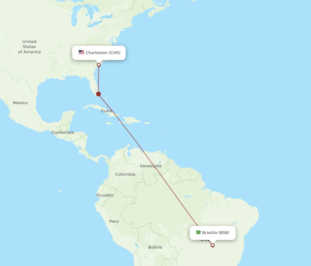 CHS-BSB flight routes