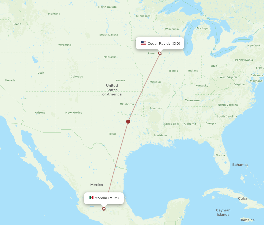 CID-MLM flight routes