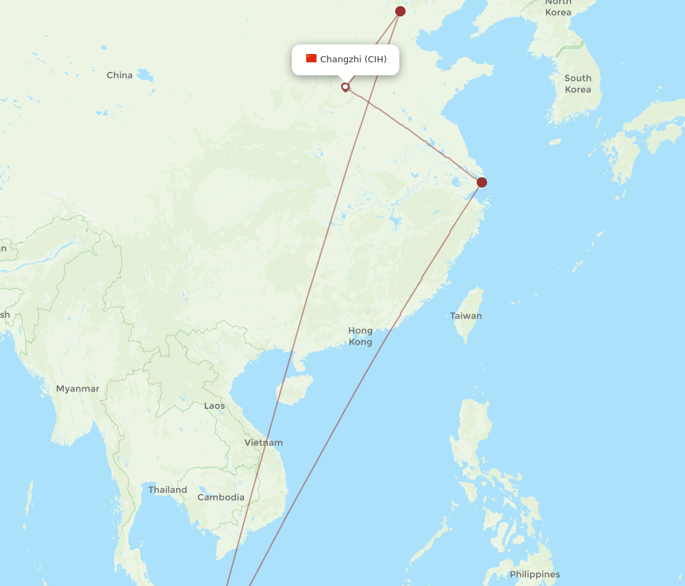 CIH-SIN flight routes