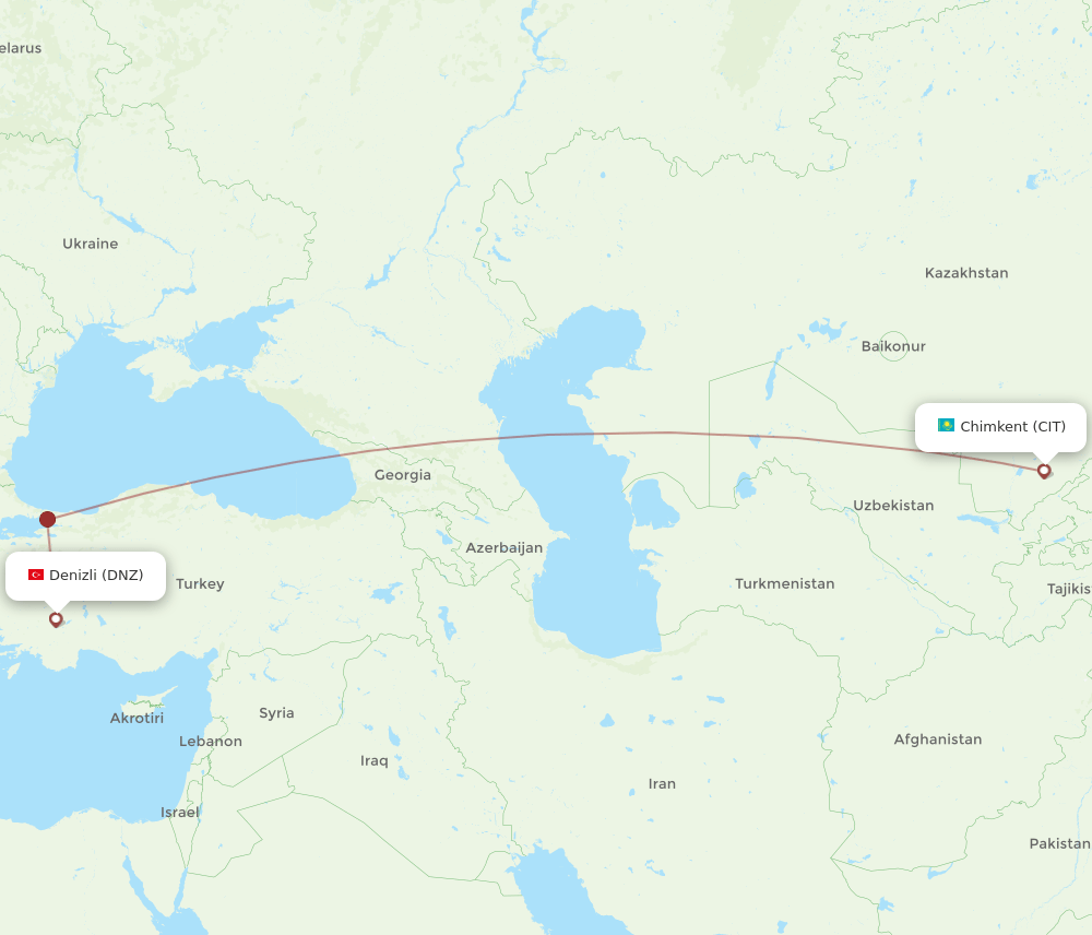CIT-DNZ flight routes
