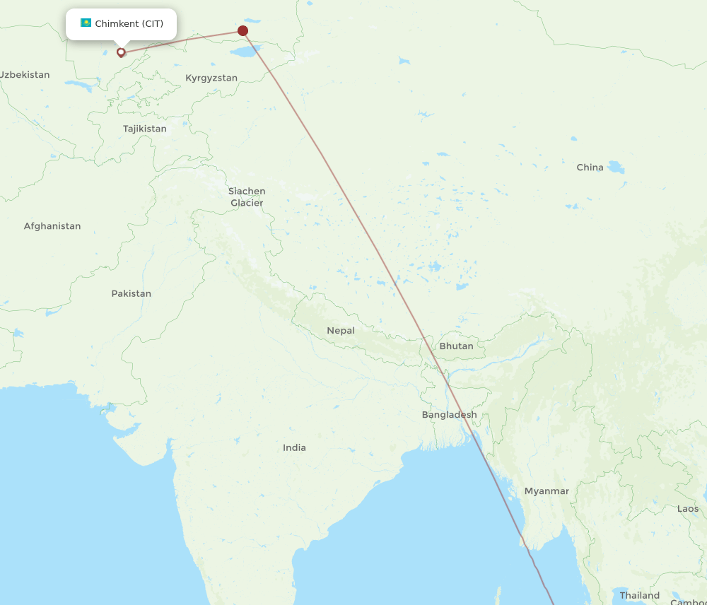 CIT-HKT flight routes