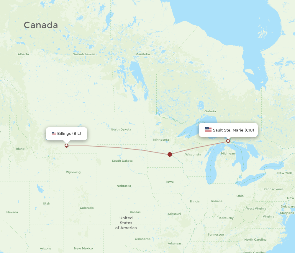 CIU-BIL flight routes