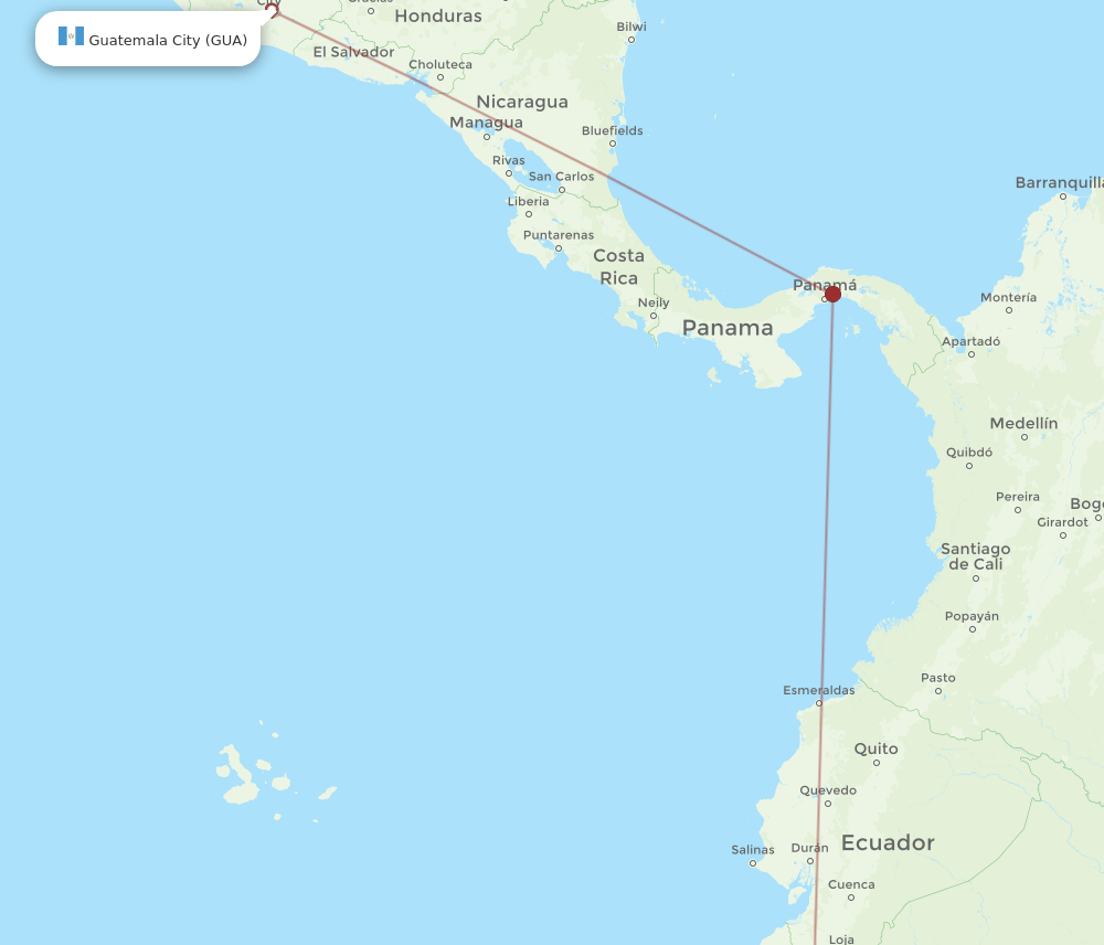 CIX-GUA flight routes