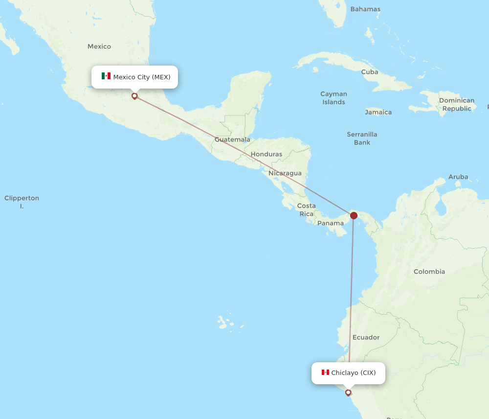CIX-MEX flight routes