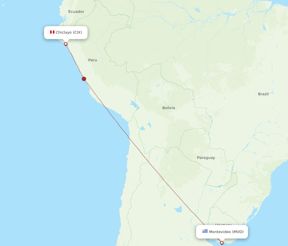 CIX-MVD flight routes
