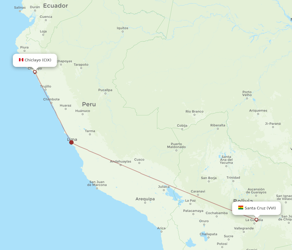 CIX-VVI flight routes