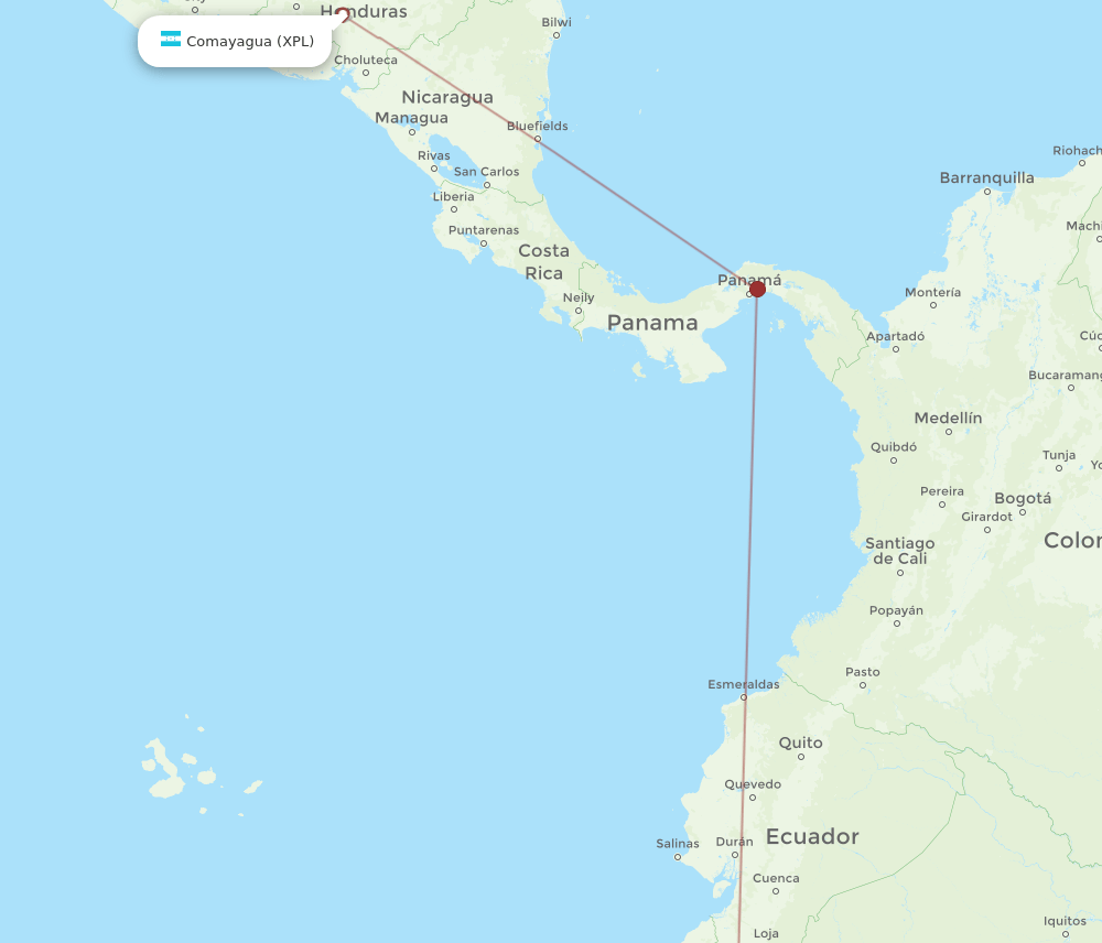 CIX-XPL flight routes