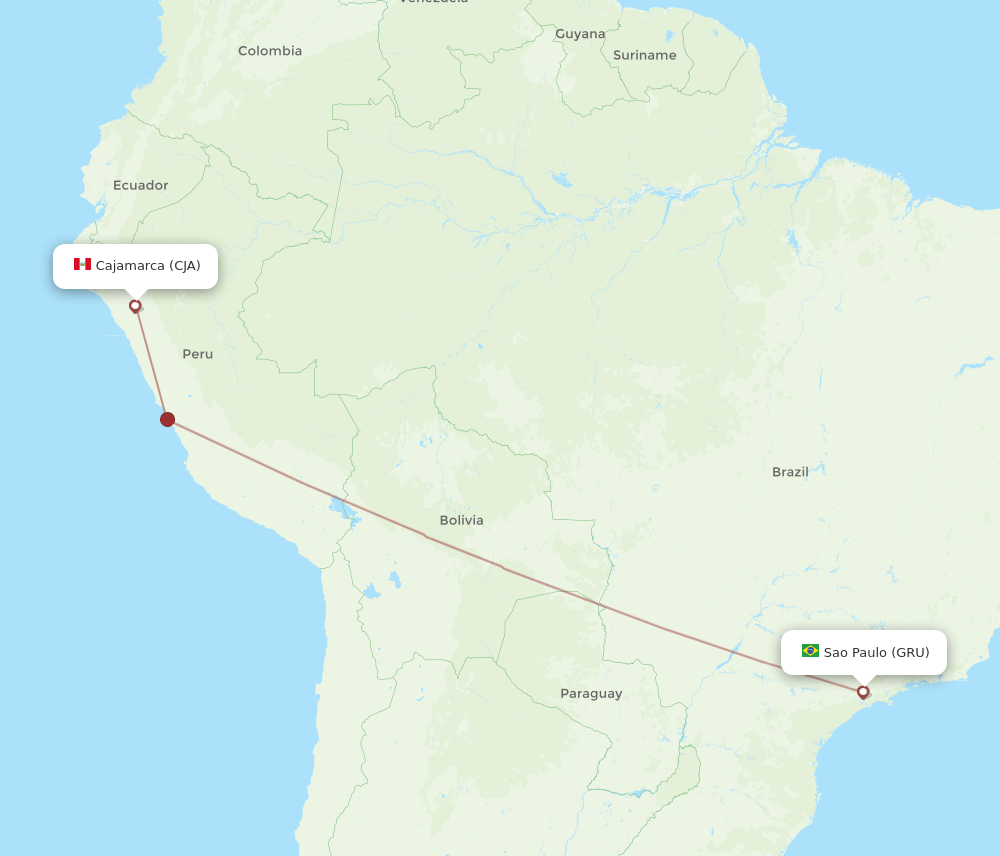 CJA-GRU flight routes