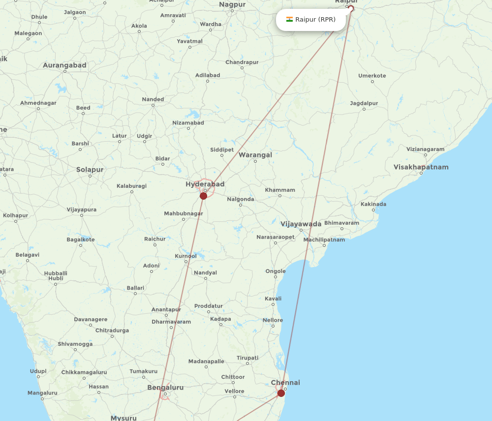 CJB-RPR flight routes
