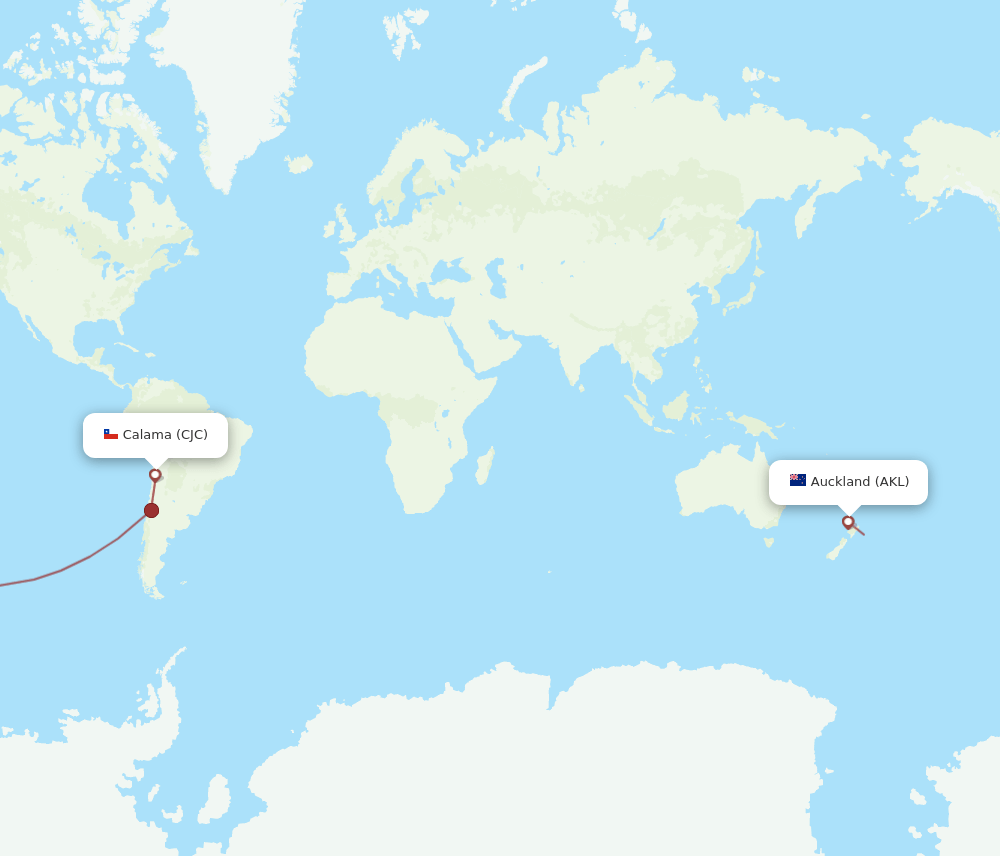 CJC-AKL flight routes
