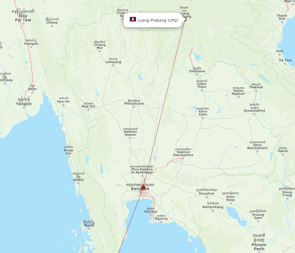 CJM-LPQ flight routes