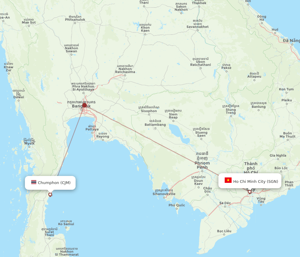 CJM-SGN flight routes