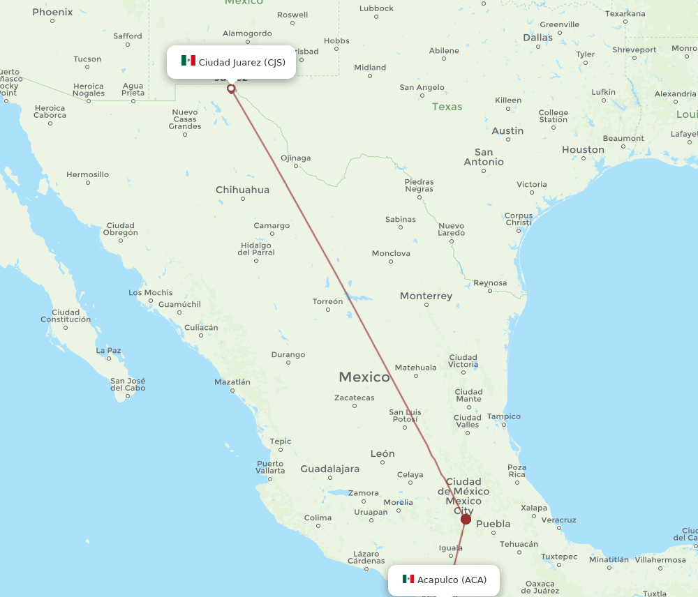 CJS-ACA flight routes