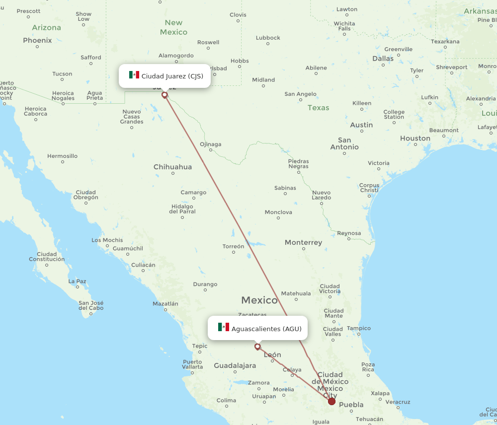 CJS-AGU flight routes