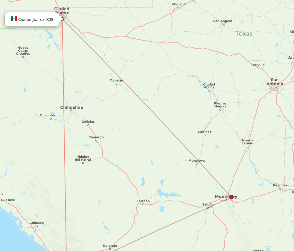 CJS-MZT flight routes