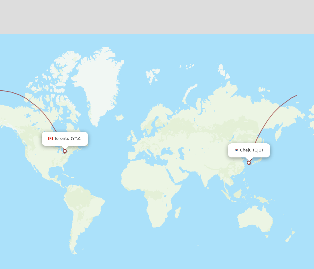 CJU-YYZ flight routes