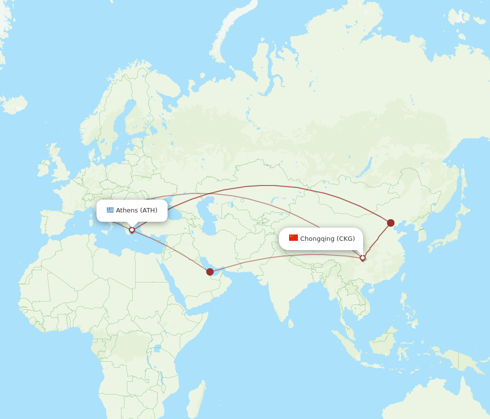 CKG-ATH flight routes