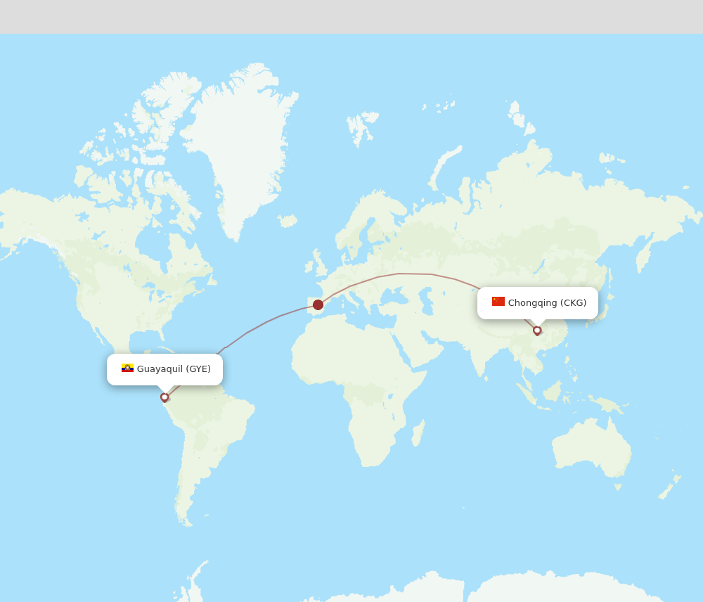 CKG-GYE flight routes