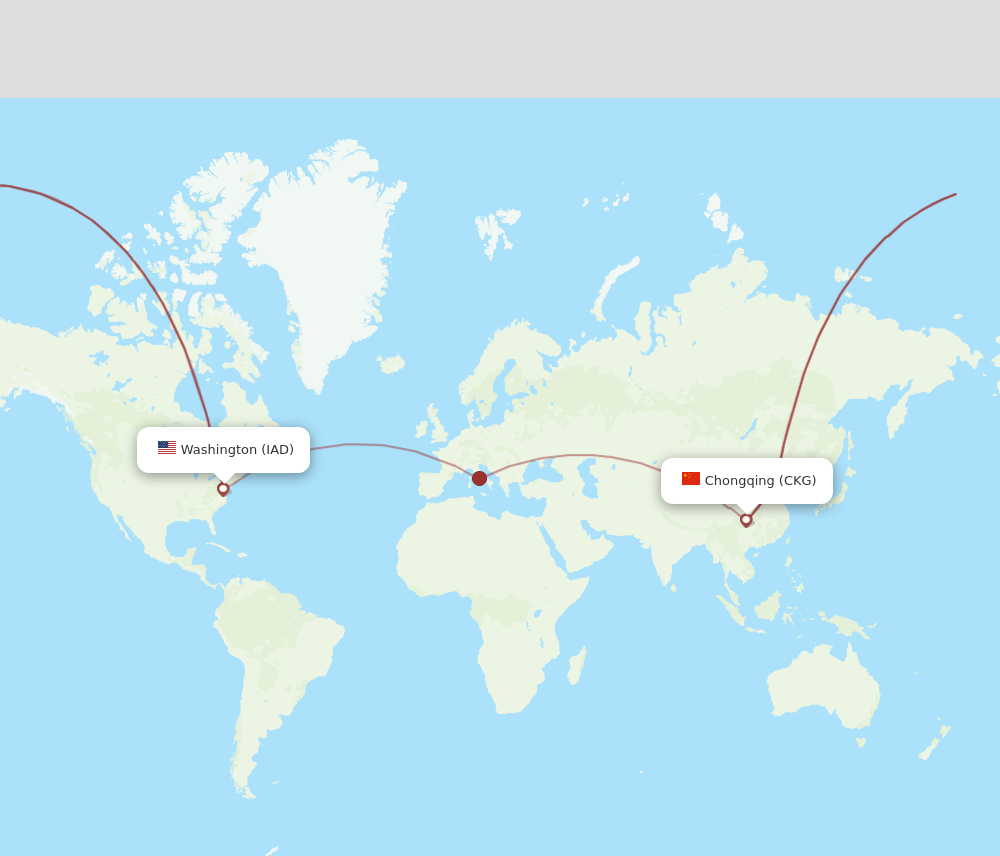 CKG-IAD flight routes