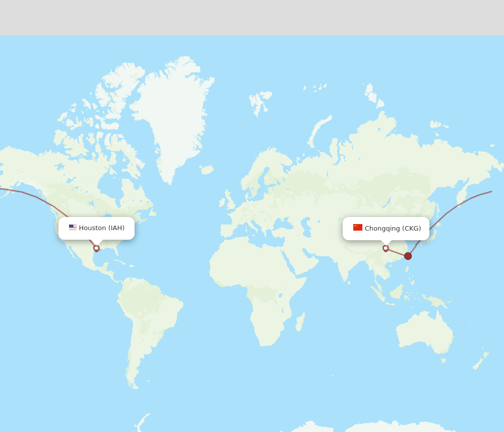 CKG-IAH flight routes