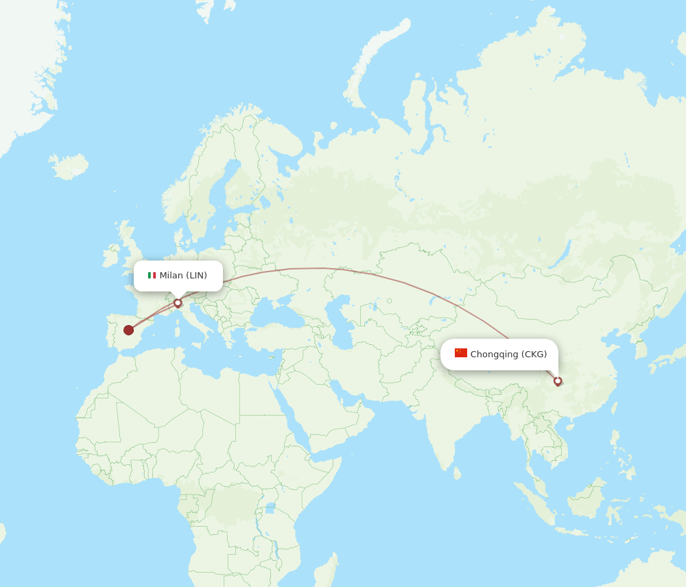 CKG-LIN flight routes