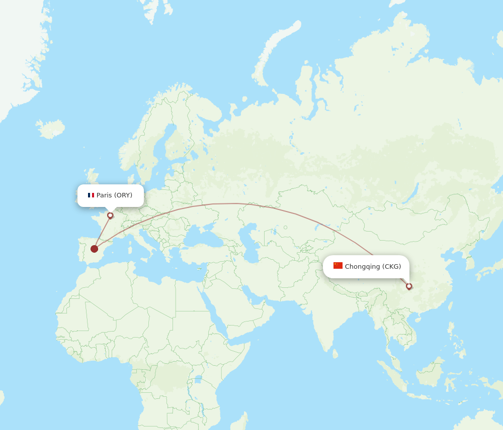 CKG-ORY flight routes