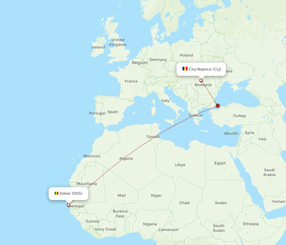 CLJ-DSS flight routes